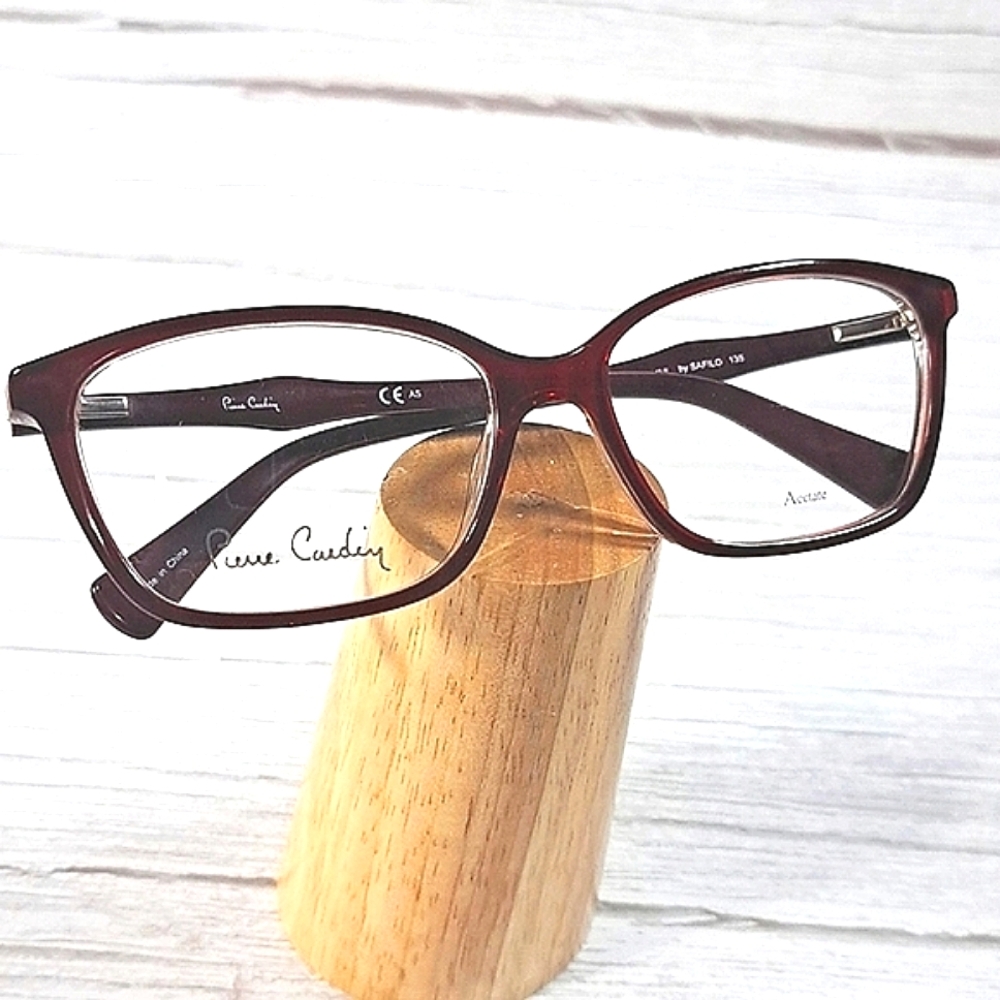 NEW Rx'able PIERRE CARDIN Eyeglass Frame 55-15-135, red/wine, glasses business